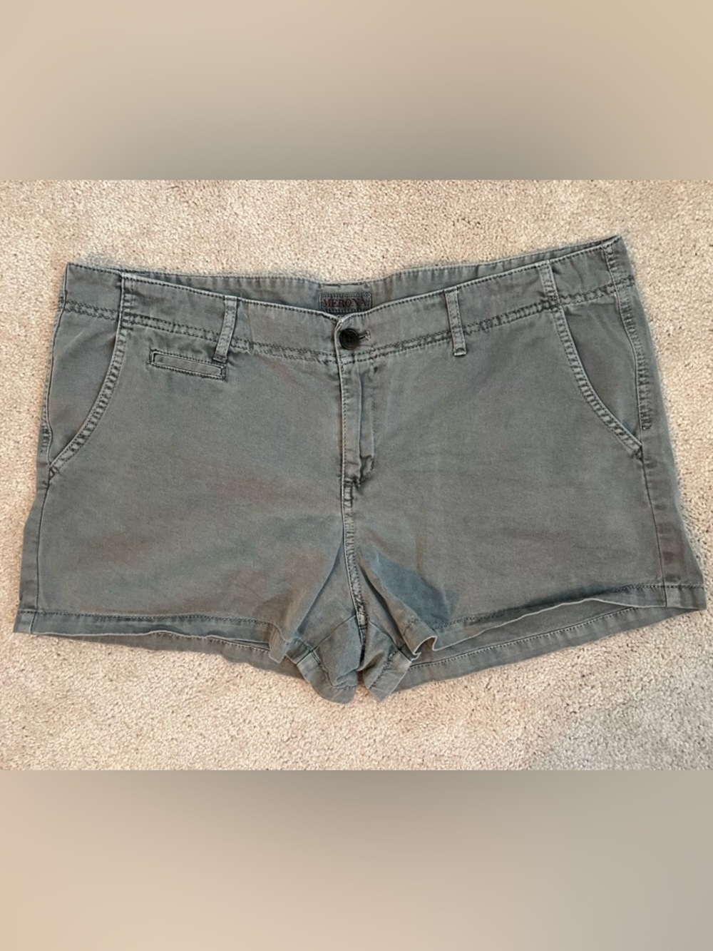 Merona Gray Mini Shorts Y2K Style Casual Cotton